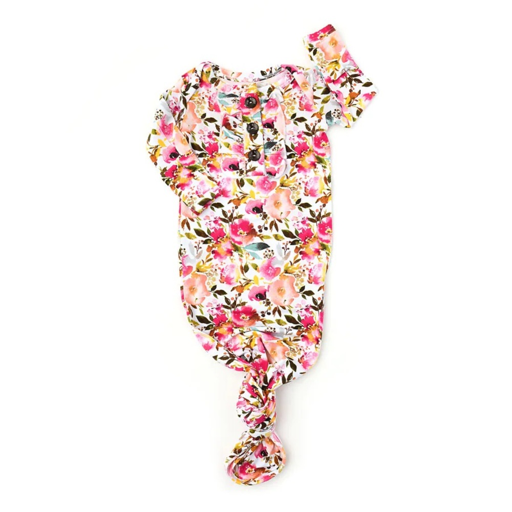 Gigi and Max Floral Newborn Gown